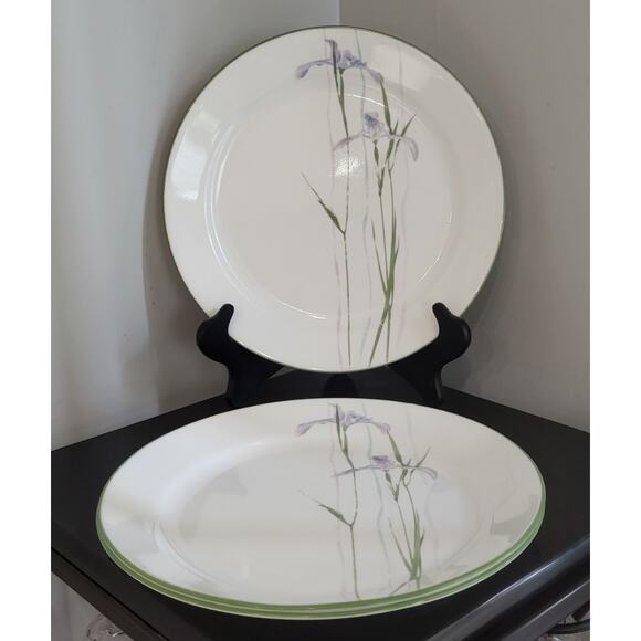 Vintage Corelle Shadow Iris (Qty 3) Dinner Plates 10 1/4" Round Purple Floral - Picture 5 of 14